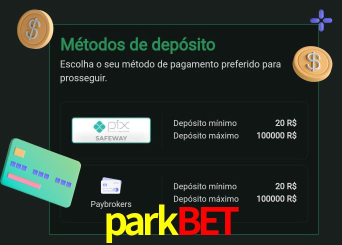O cassino parkbet oferece uma grande variedade de métodos de pagamento